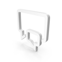 White Comments Icon PNG & PSD Images