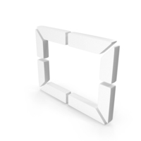 White Cut Rectangle Icon PNG & PSD Images