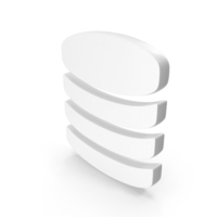 White Database Icon PNG & PSD Images