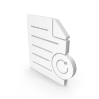 White Document Refresh Icon PNG & PSD Images