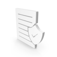 White Protect Document Icon PNG & PSD Images