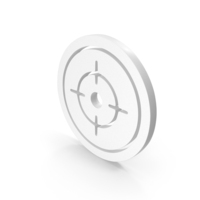 White Target Icon PNG & PSD Images