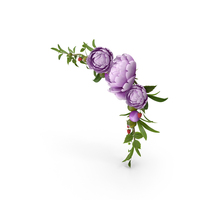 Violet Floral Frame PNG & PSD Images