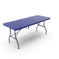 Blue Adjustable Folding Table PNG & PSD Images