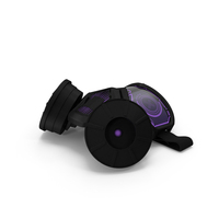 Cyberpunk Neon Gas Mask Purple PNG & PSD Images