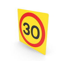 Icelandic Sign Beginning Of Zone With Special Speed Limit PNG & PSD Images