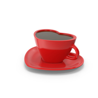 Red Heart Mug With Coffee PNG & PSD Images