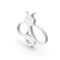 White Honey Bee Icon PNG & PSD Images