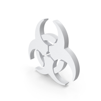 White Biohazard Icon PNG & PSD Images