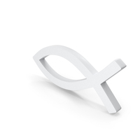 White Catholic Fish Icon PNG & PSD Images