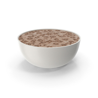 Breakfast Chocolate Cereals And Milk Bowl PNG & PSD Images