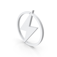 White Electric Power Icon PNG & PSD Images