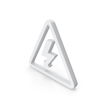 White High Voltage Electric Symbol PNG & PSD Images