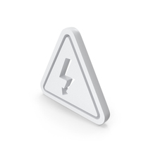 White High Voltage Electric Shock Icon PNG & PSD Images