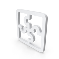 White Puzzle Icon PNG & PSD Images