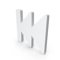 White Rewind Button Icon PNG & PSD Images