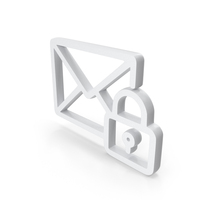 White Mail Protection Icon PNG & PSD Images