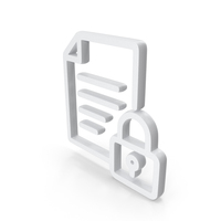 White Secure Document Icon PNG & PSD Images