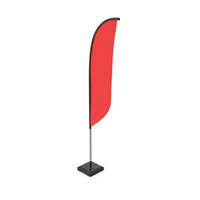 Red Flagpole Banner PNG & PSD Images