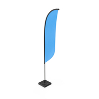 Blue Flagpole Banner PNG & PSD Images