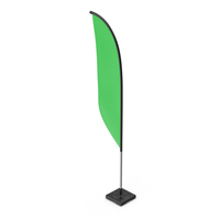 Green Flagpole Banner PNG & PSD Images