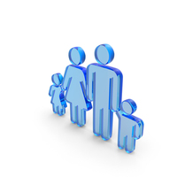 Family Parents And Children Together Icon Glass PNG & PSD Images