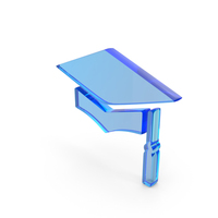 Mortar Board Graduation Cap Icon Glass PNG & PSD Images
