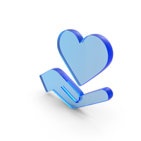 Hands holding Heart Sets Trust And Care Symbol Icon Glass PNG & PSD Images