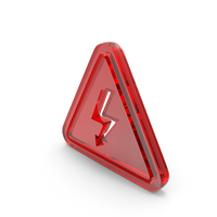 High Voltage Electric Shock Risk Label Icon Glass PNG & PSD Images