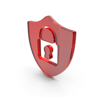 Lock Shield Icon Glass PNG & PSD Images
