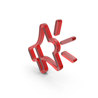 Out Line Hand Mic Megaphone Icon Glass PNG & PSD Images