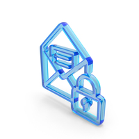 Glass Secure Mail Icon PNG & PSD Images