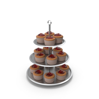 Biscuits With Jam On Cake Stand PNG & PSD Images