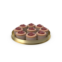 Biscuits With Jam On A Tray PNG & PSD Images