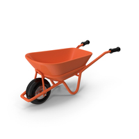 Wheelbarrow Orange PNG & PSD Images
