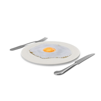 Fried Egg In A Plate PNG & PSD Images