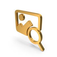 Image Magnifier Search Photo Icon Gold PNG & PSD Images
