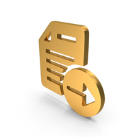 Gold Move File Icon PNG & PSD Images