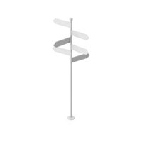 Monochrome Crossroad Signpost PNG & PSD Images