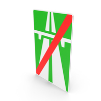 Lithuania Sign End Of Dual Motorway PNG & PSD Images