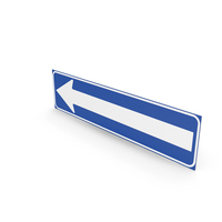 Italian Sign One Way Traffic Left PNG & PSD Images