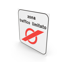 Italian Sign End Of Restricted Vehicular Traffic Zone PNG & PSD Images