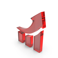 Growth Chart Icon Glass PNG & PSD Images