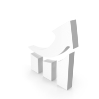 White Growth Chart Icon PNG & PSD Images