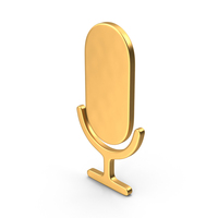 Microphone Gold Symbol PNG & PSD Images