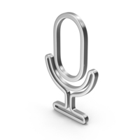 Microphone Line Silver PNG & PSD Images