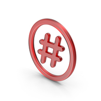 Hashtag Glass Symbol PNG & PSD Images