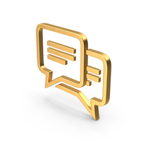 Chat Symbol Gold PNG & PSD Images