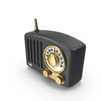 Cartoon Radio Black PNG & PSD Images