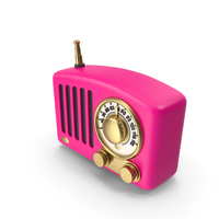 Cartoon Radio Pink PNG & PSD Images